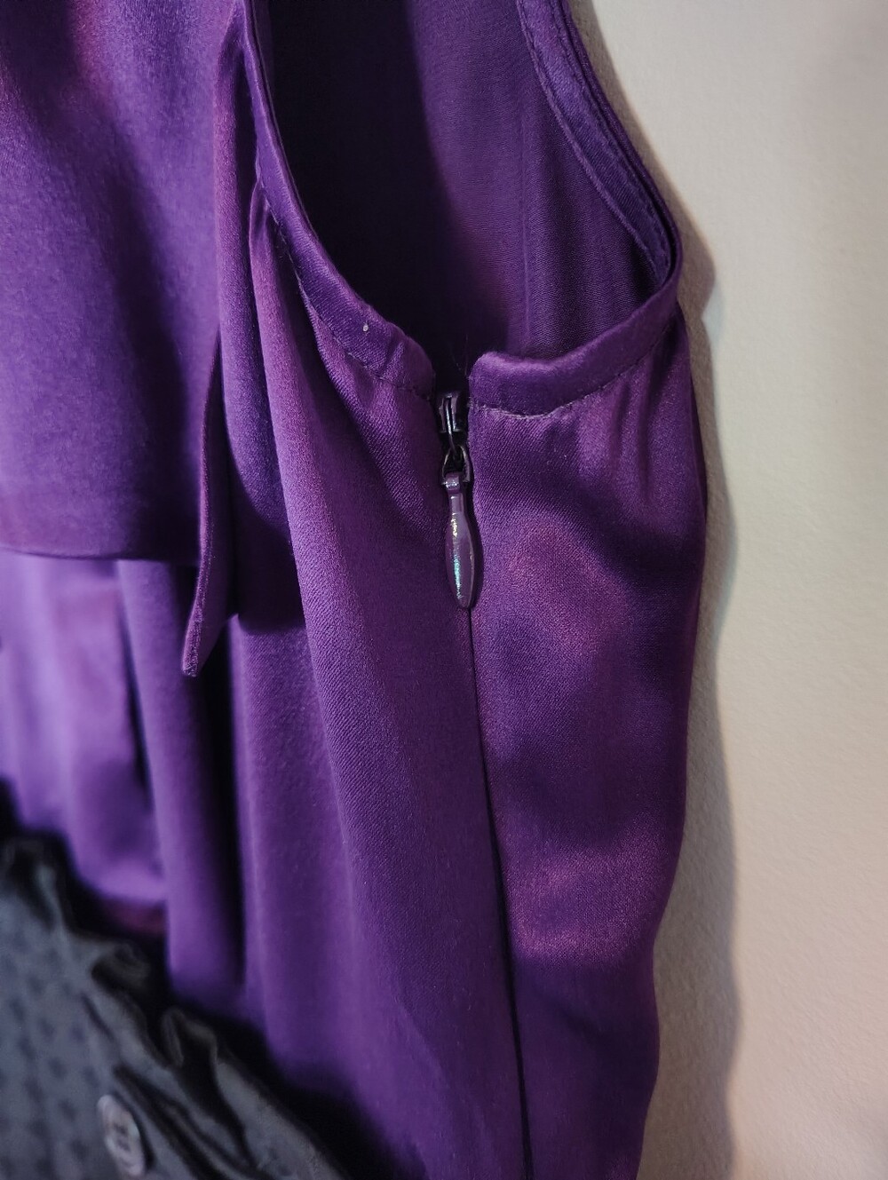 NWT BCBGMAXAZRIA Purple Black Dress Size 6P Hoco Homecoming 90s Y2K - Picture 7 of 13
